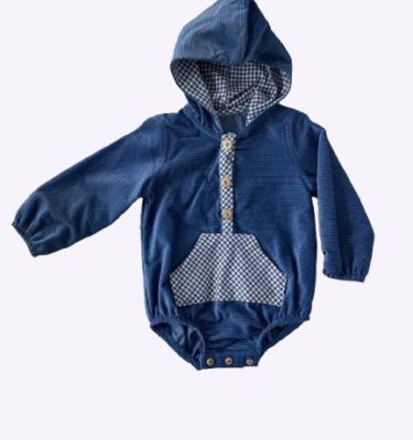 Body m/l vichy azul capucha