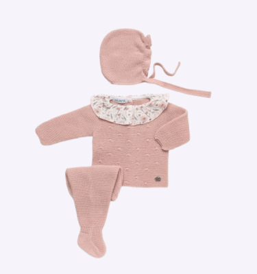 Conjunto 3 piezas bodoques flores