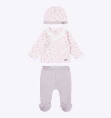 CONJUNTO 3 PIEZAS FLORES