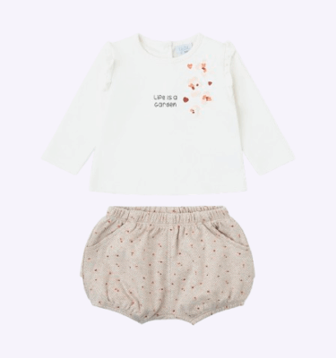 CAMISETA + PANTALON FLORES